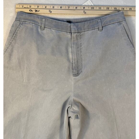 ATM Anthony Thomas Melillo Gray Wide Leg Cotton Twill Boyfriend Pants 2 - Picture 7 of 10